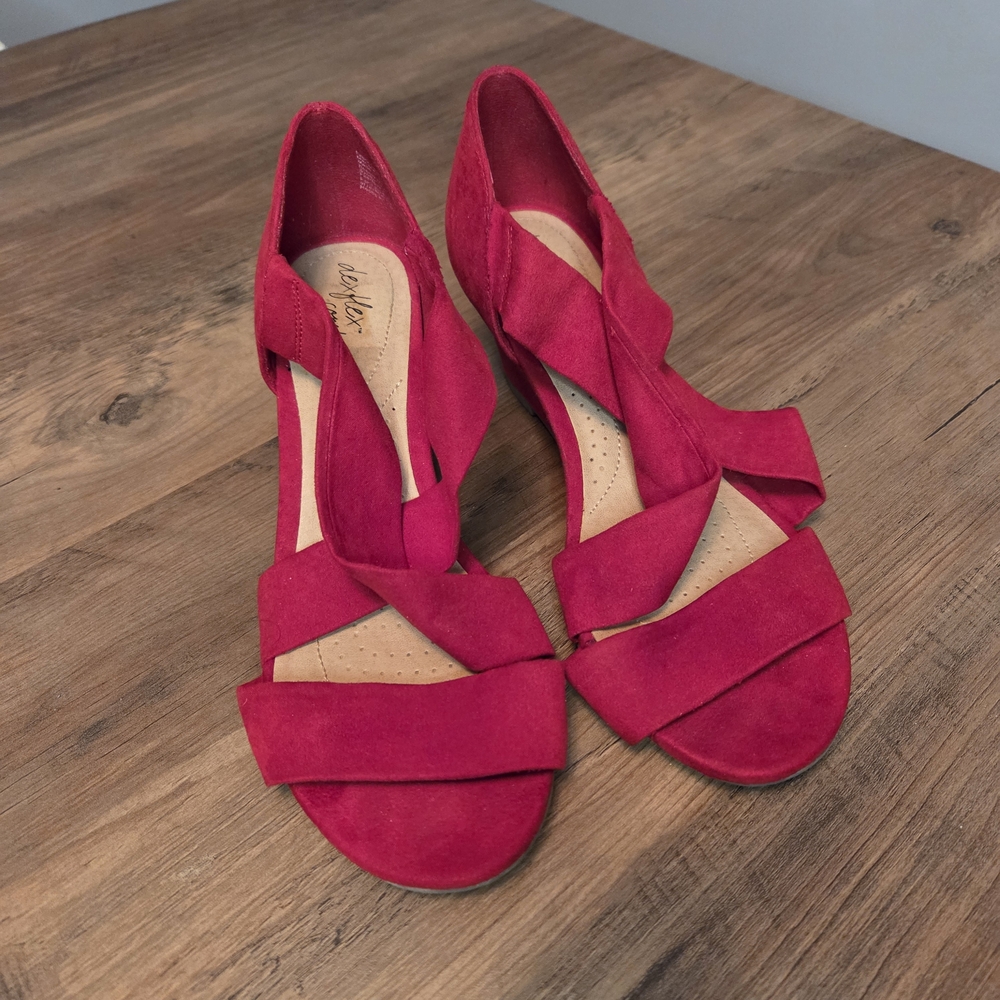 Dexflex Comfort Red Wedge Sandals